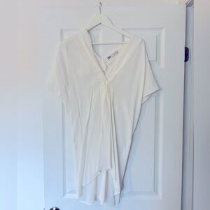 ZARA WHITE BLOUSE DRESS SIZE XS